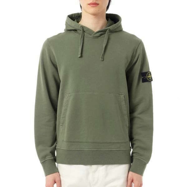 STONE ISLAND 26SS 6100062 Organic Cotton Fleece Regular-fit Hood Sweatshirt L1S15 S0051 V005G 오가닉 코튼 플리스 레귤러 핏 후드 스웻셔츠 - Stone Island