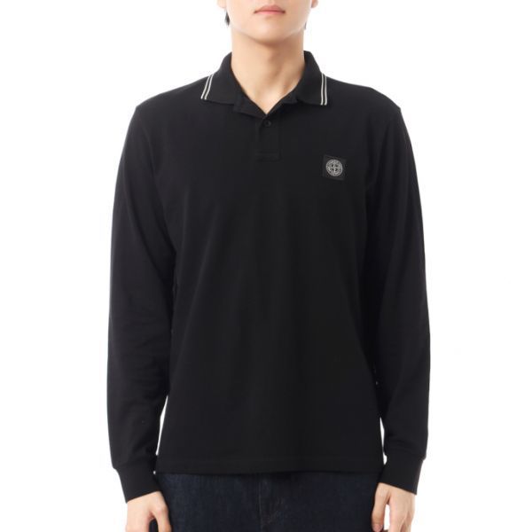 STONE ISLAND 26SS 2200010 Organic Cotton Pique With Stretch Polo Shirt L1S15 2200012 S0018 V0029 오가닉 코튼 피케 컴파스 패치 긴소매 폴로 - Stone Island