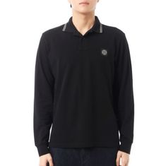 STONE ISLAND 26SS 2200010 Organic Cotton Pique With Stretch Polo Shirt L1S15 2200012 S0018 V0029 오가닉 코튼 피케 컴파스 패치 긴소매 폴로 썸네일 1