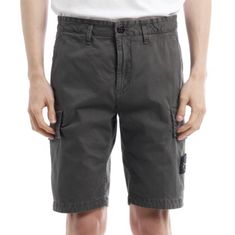 STONE ISLAND 26SS L100018 Organic Cotton Stretch Broken Twill 'OLD' Effect Cargo Shorts L1S15 S0004 V0165 오가닉 코튼 스트레치 브로큰 트윌 올드 이펙트 카고 쇼츠 썸네일 1