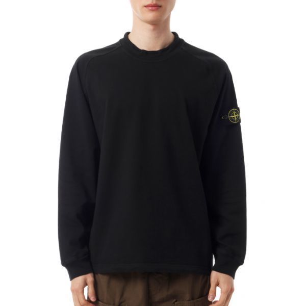 STONE ISLAND 26SS 6100030 Heavy Organic Cotton Jersey Oversized-Fit Crewneck Sweatshirt With Raglan Sleeves L1S15 S0B50 V0029 헤비 오가닉 코튼 저지 오버사이즈핏 크루넥 래글런 슬리브 스웨트셔츠 - Stone Island
