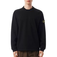 STONE ISLAND 26SS 6100030 Heavy Organic Cotton Jersey Oversized-Fit Crewneck Sweatshirt With Raglan Sleeves L1S15 S0B50 V0029 헤비 오가닉 코튼 저지 오버사이즈핏 크루넥 래글런 슬리브 스웨트셔츠 썸네일 1