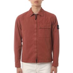 STONE ISLAND 26SS 1200008 Brushed Organic Cotton Canvas 'Old' Effect Regular Fit Zip-up Overshirt L1S15 S00WN V0115 브러쉬드 오가닉 코튼 캔버스 올드 이펙트 포켓 디테일 레귤러 핏 집업 오버셔츠 썸네일 1