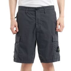 STONE ISLAND L100L08 Stretch Cotton Tela 'PARACADUTE'_Regualr Fit Cargo Bermuda Shorts K1S15 S0003 V0065 스트레치 코튼 텔라 'PARACADUTE'_레귤러 핏 카고 버뮤다 쇼츠 썸네일 1