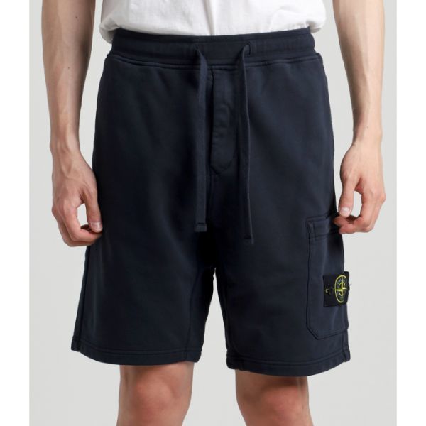 STONE ISLAND 64651 Cotton Fleece Cargo Bermuda Shorts_Regular Fit 801564651 A0020 코튼 플리스 카고 버뮤다 쇼츠_레귤러핏 - Stone Island