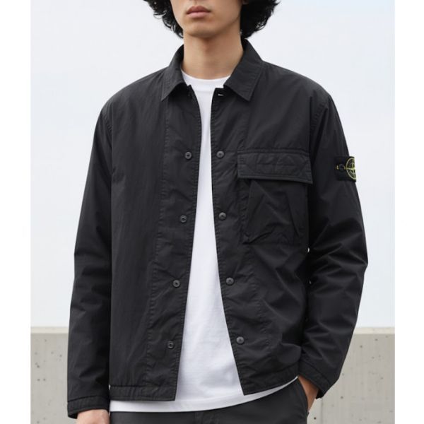 STONE ISLAND 26SS 1200002 Crinkle Reps NY Recycled Nylon Overshirt L1S15 S0A23 V0029 크링클 랩스 리사이클 나일론 오버셔츠 - Stone Island