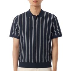 J.LINDEBERG 26SS Reymond Stripe Knit Polo BMKW16179-6855 남성 레이몬드 스트라이프 니트 폴로 썸네일 1