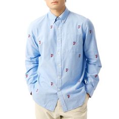 POLO RALPHLAUREN 클래식핏 P-Wing 옥스포드 셔츠 710942758001 썸네일 1