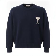 AMI 26SS 울 코튼 크루넥 아미 드 꾀흐 스웨터 UKS859 KN0156 A116 썸네일 1