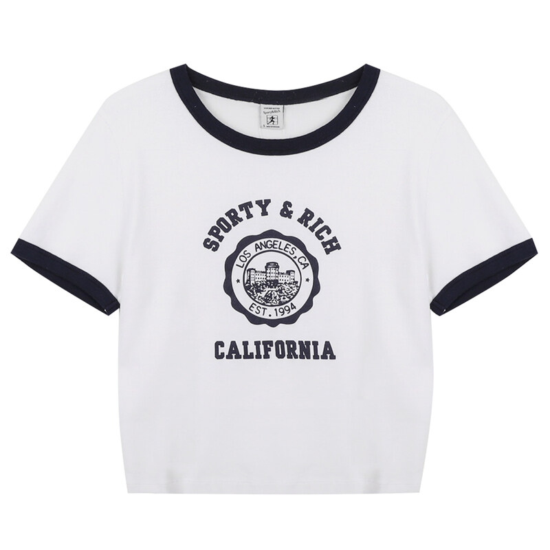 스포티앤리치 캘리포니아 엠블럼 티셔츠 TO073710509WH50 - Sporty & Rich