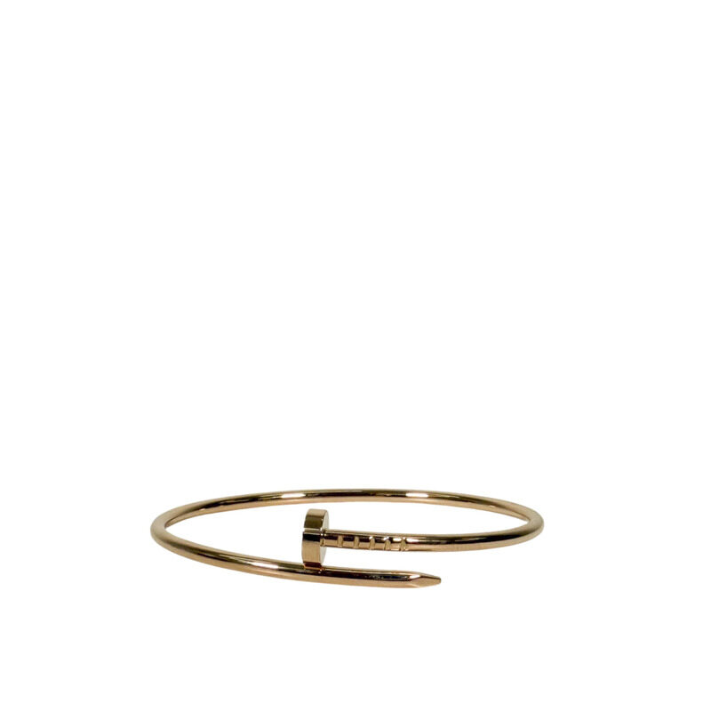 [중고명품비아르] 까르띠에 저스트 앵 끌루 18K 브레이슬릿 팔찌 스몰 16호 로즈 골드 - Cartier
