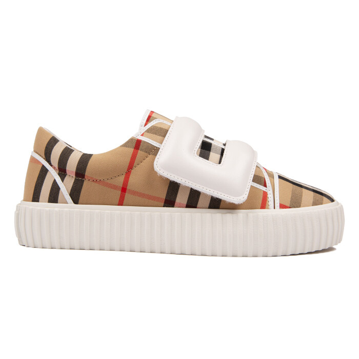 버버리 빈티지 체크 벨크로 스니커즈 키즈 8047490 - Burberry
