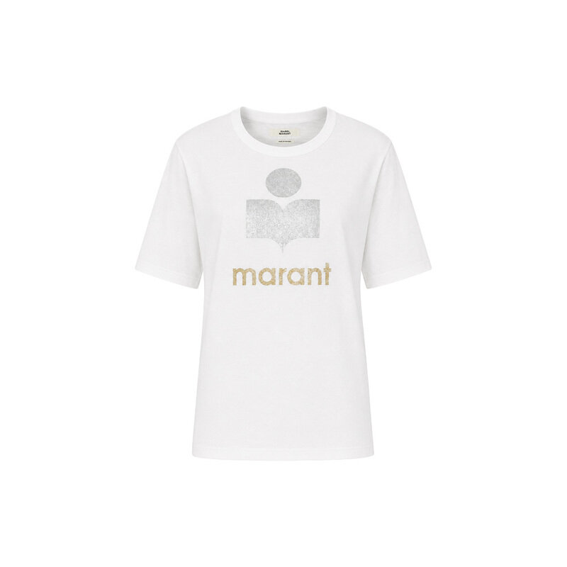 15주년 쿠타 KUTA 로고 사이드 슬릿 반팔 티셔츠 화이트 TS0382 00M008E 20WH - Isabel Marant