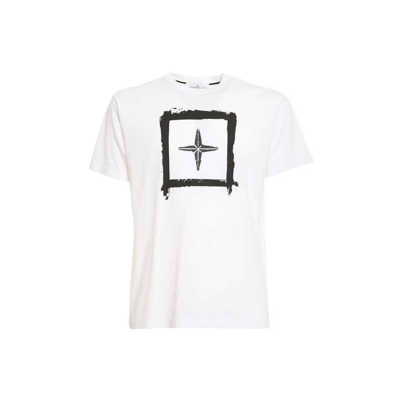 15주년 스텐실 로고 티셔츠 화이트 74152NS81 V0001 - Stone Island