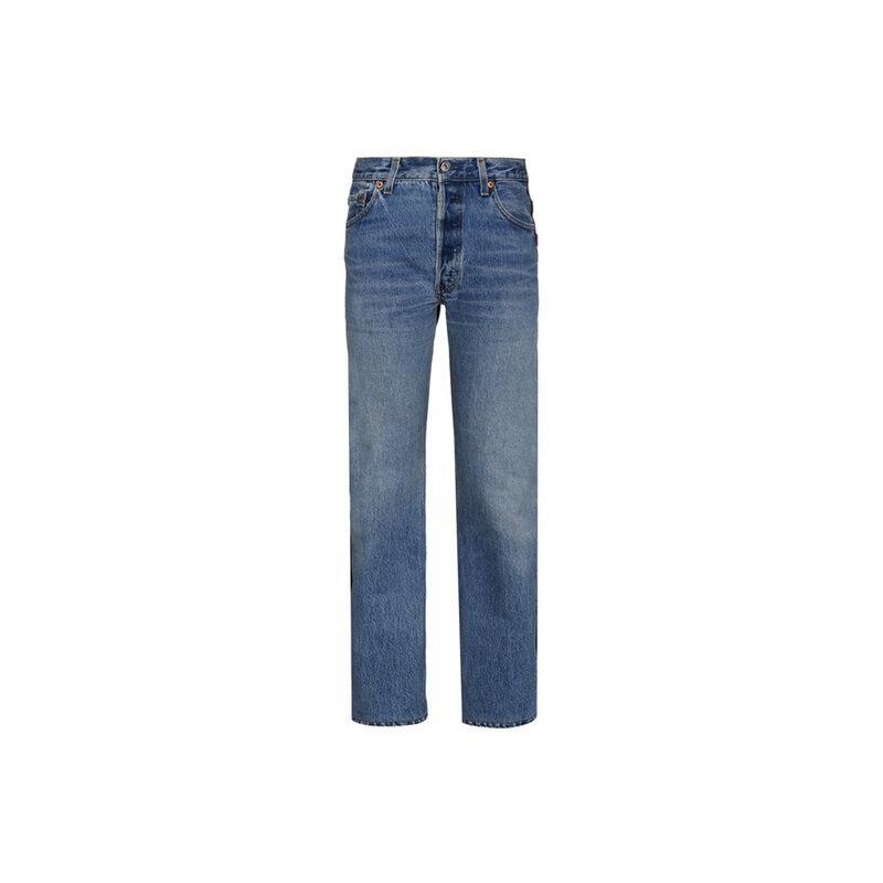 15주년 베트멍X리바이스 백 레더 데님 팬츠 블루 WSS18PA6 - Vetements