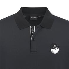 [국내발송] 말본골프 등 니트 하이브리드 폴로 셔츠 블랙 M6221PKT24BLK 썸네일 2