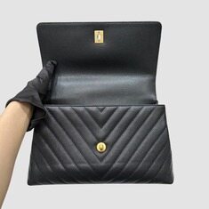 샤넬 코코핸들 쉐브론 미디움 금장 A92991 27번대  썸네일 4