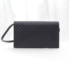 Gucci(구찌) 466507 블랙 GG로고 마이크로시마 레더 클러치 크로스백 썸네일 3