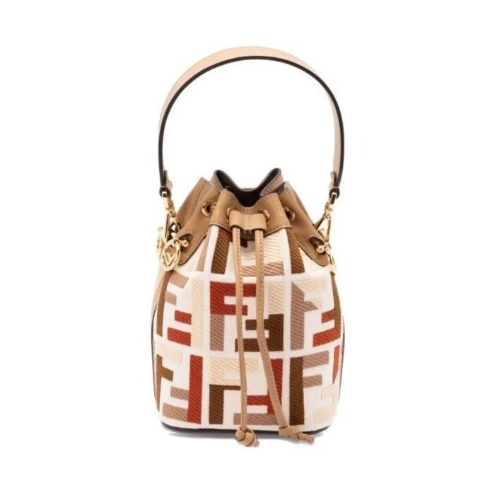 펜디 몬트레조 FF 자카드 벨벳 미니 백 8BS093 AYDF F1TVK - Fendi