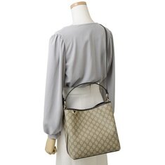 [비엔비명품관] GUCCI 구찌 여성 GG 엠블럼 미디엄 버킷백 크로스백 썸네일 2