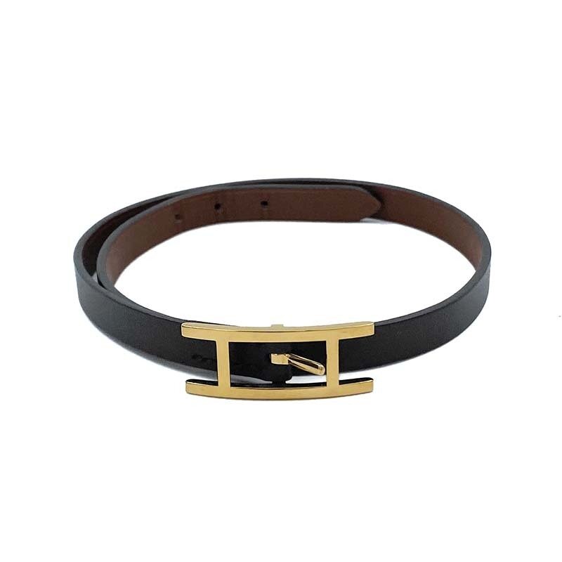 에르메스 비하피 더블 투어 스트랩 팔찌 (블랙) 709260490 - Hermes
