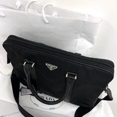 프라다 리나일론 사피아노 브리프케이스 토트백 블랙 (2VE368) 썸네일 7