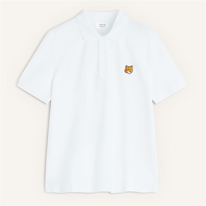 26SS 메종키츠네 PM00209KP0002 White 카라 반팔티셔츠 - Maison Kitsune