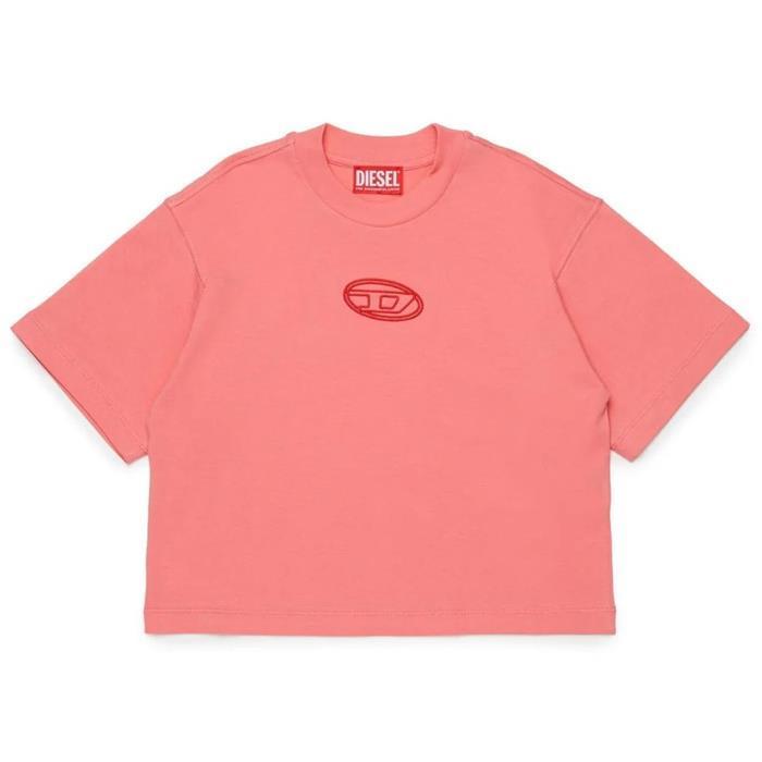 26SS 디젤주니어 크롭반팔티 핑크 J02428 00YI9 K333 - Diesel