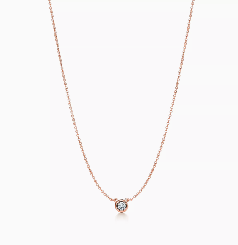(국내백화점배송) 티파니앤코 엘사 퍼레티 다이아몬드 로즈골드 목걸이 0.1캐럿 - Tiffany & Co