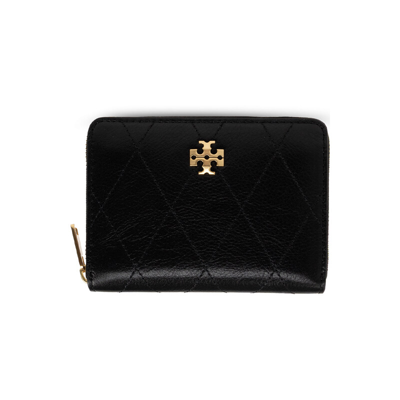 26FW 찰리 퀄팅 스몰 집 어라운드 카드지갑 블랙 186098 001 - Tory Burch