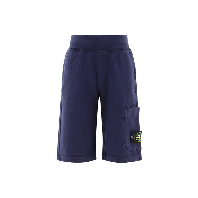 키즈 여성 와펜 카고 트레이닝 숏팬츠 다크블루 741661840 V0028 - Stone Island