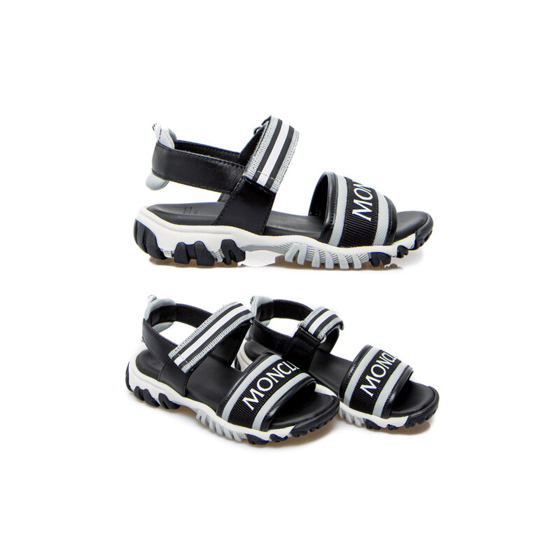 키즈 여성 로고 자수 샌들 블랙 4L700 00 02SU0 998 - Moncler