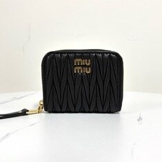 미우미우 마테라쎄 지퍼 반지갑 블랙 썸네일 4