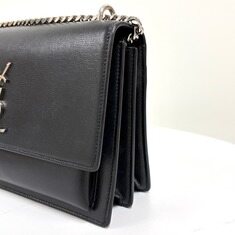 생로랑 선셋 체인 숄더백 미듐 블랙 (442906) 썸네일 8