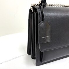 생로랑 선셋 체인 숄더백 미듐 블랙 (442906) 썸네일 9