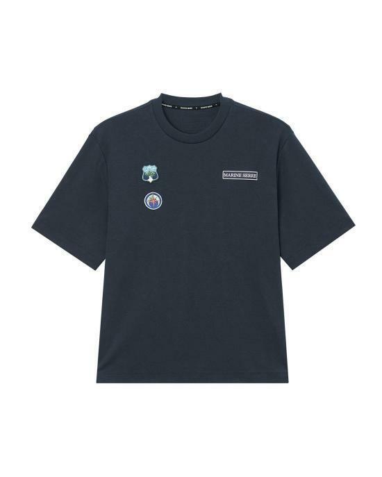 26SS 마린세르 반팔 티셔츠 UTT001ACJER0117 BL81 NAVY BLUE DOM - Marine Serre