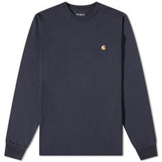 26FW 칼하트 WIP 롱슬리브 체이스 티셔츠 I026392 00HXX DARK NAVY GOLD DOM 썸네일 1