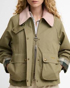 26SS 바버 자켓 LCA0377 OL31 BLEACHED OLIVE ANCIENT GARDENIA DOM 썸네일 2