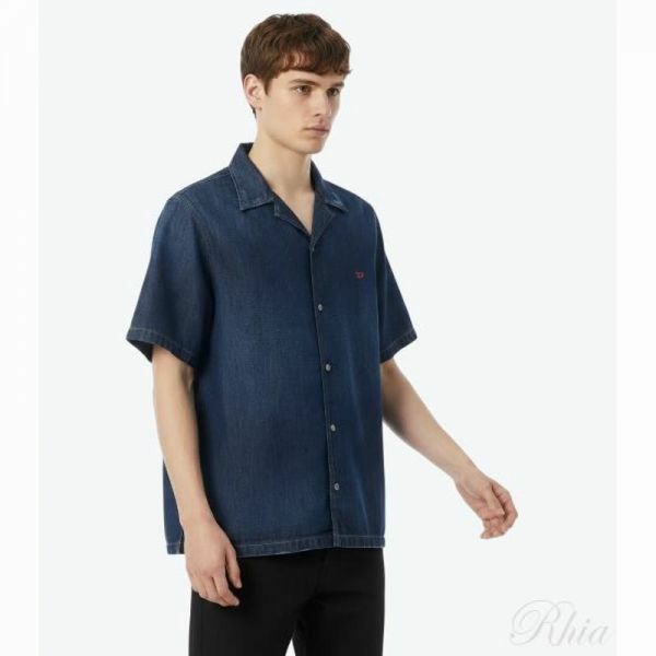 디젤 26SS D 나빌 반팔 셔츠 A16957 0DBDB 01 - Diesel Black Gold