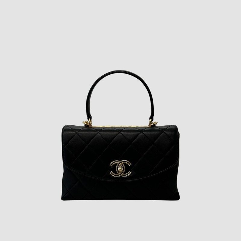 샤넬 시즌 코코핸들 탑핸들 체인 레터링 블랙 28번대 - Chanel