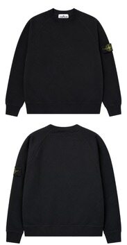 [스톤아일랜드] 26FW 와펜 패치 오가닉 코튼 플리스 크루넥 맨투맨 블랙 남성 맨투맨 L2S156100008 S0051 V0029 / TTA 썸네일 2