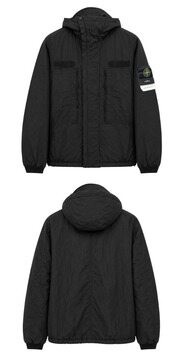[스톤아일랜드] 26FW 와펜패치 립 나일론-TC 후드 자켓 블랙 남성 자켓 L2S15Q100007 S0405 V0029 / TTA 썸네일 2