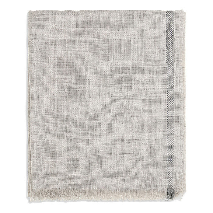 브루넬로쿠치넬리 100% 프리미엄 린넨 우븐 스카프 (그레이) MSC695AG CR762 - Brunello Cucinelli