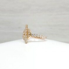 [럭스유] (새상품) 에르메스 다이아몬드 피네스 링 18K 로즈골드 52호 썸네일 1