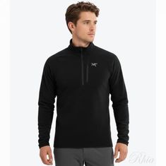 아크테릭스 델타 1 2 짚 넥 맨 ATPFM10550 BLK 집 M 썸네일 1