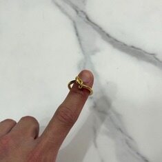 셀린느 노트 링 브래스 골드 피니쉬 반지 60 썸네일 1