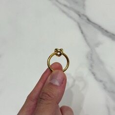 셀린느 노트 링 브래스 골드 피니쉬 반지 60 썸네일 4