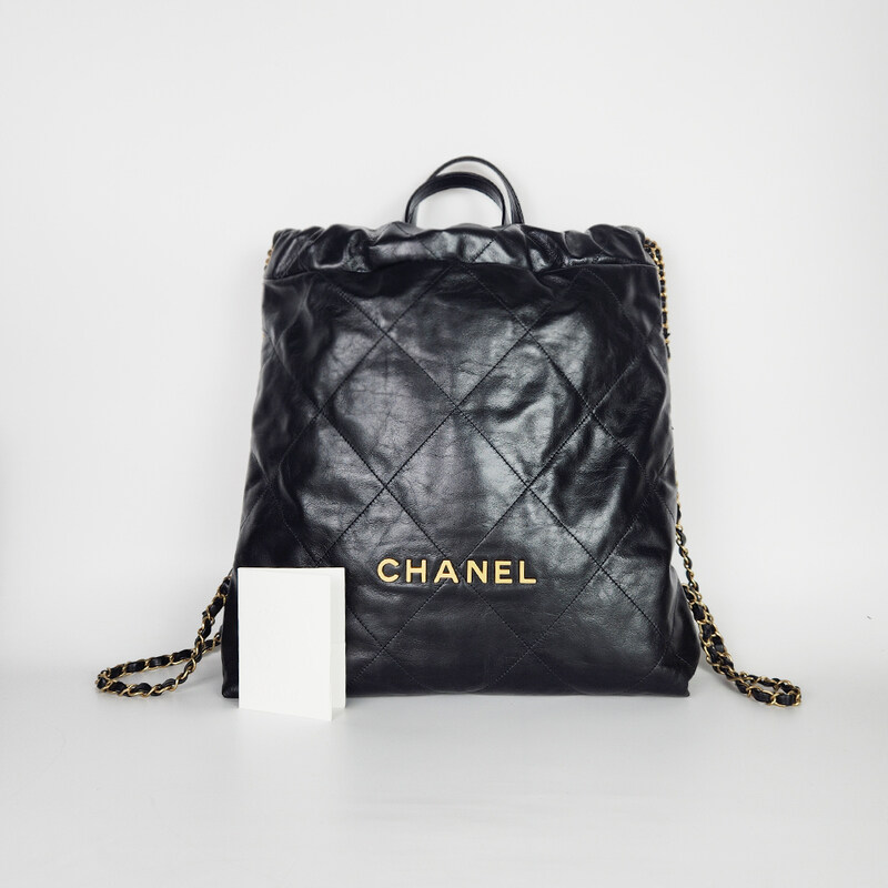 샤넬 블랙 22백 미듐 AS3313 여성 백팩 7046013656 - Chanel