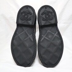 샤넬 SS 블렉 / 화이트 계열 러버 여성 레인 부츠 Chanel(샤넬) G45076 23 CC로고 카우 초크 앤 블랙 숏 앵클 러버 레인 부츠 썸네일 7