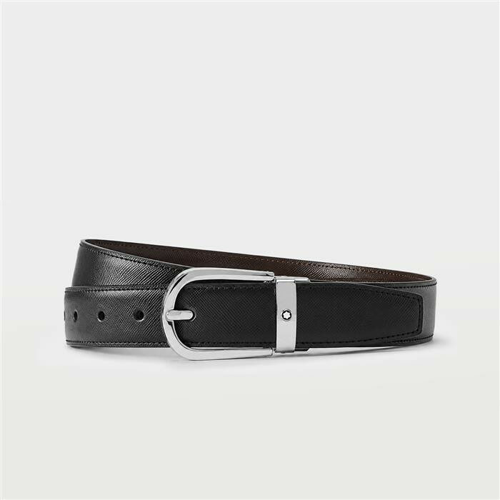 몽블랑 리버서블 남성 레더 벨트 113834 222139 - Montblanc